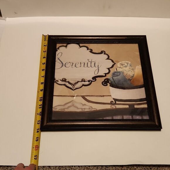 Bathroom Framed Pictures Bars of Soap Soothe and Serenity 14" × 14" - Picture 6 of 9